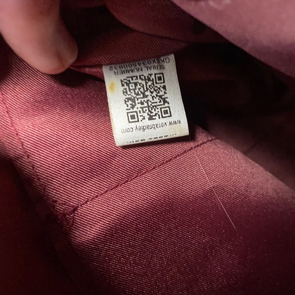 Vera Bradley Quilted Tote Bag in‎ "Resort Medallion" Pink and Burgundy - Picture 9 of 16